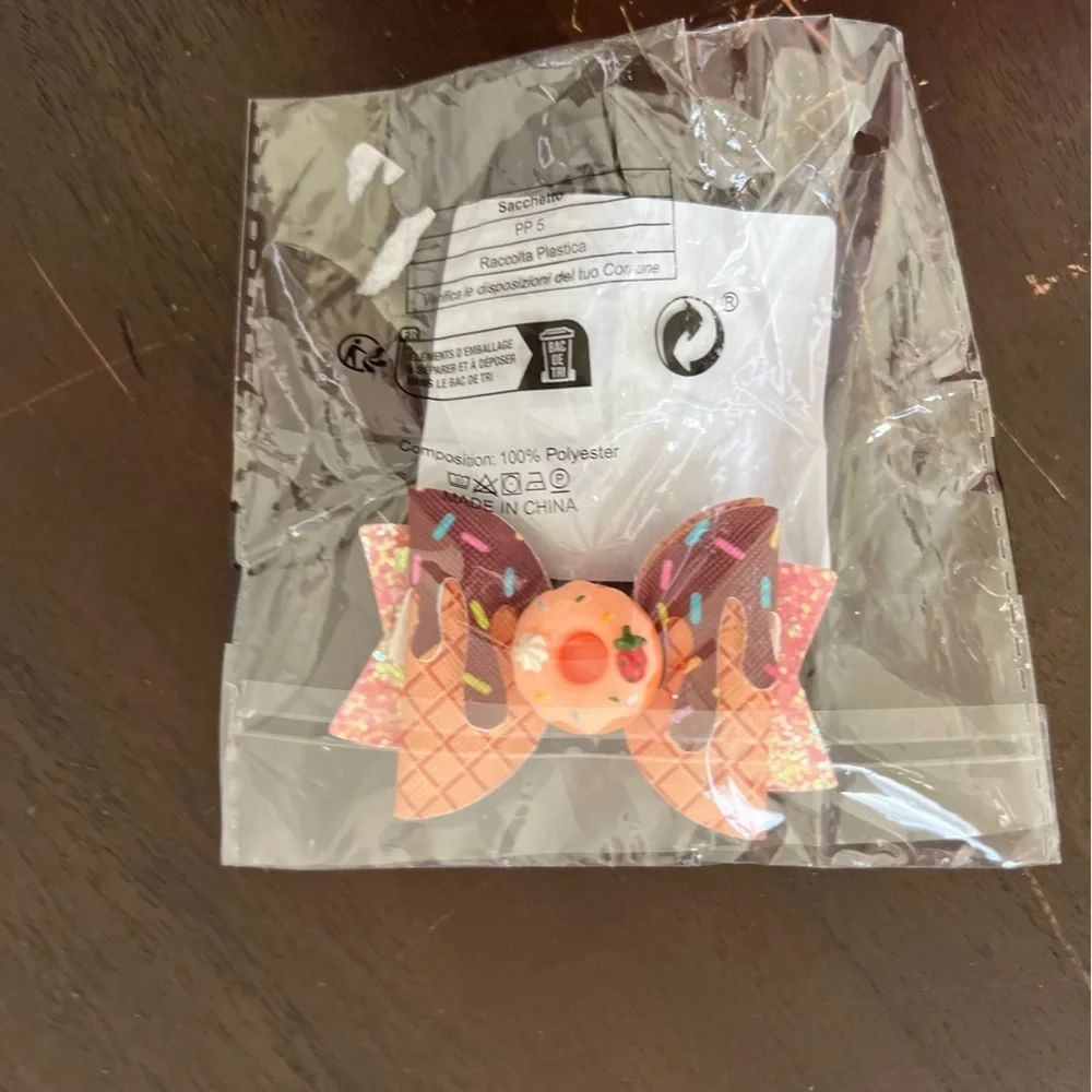 Adorable Bowknot Ice Cream Donut Hair Clip